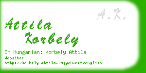 attila korbely business card